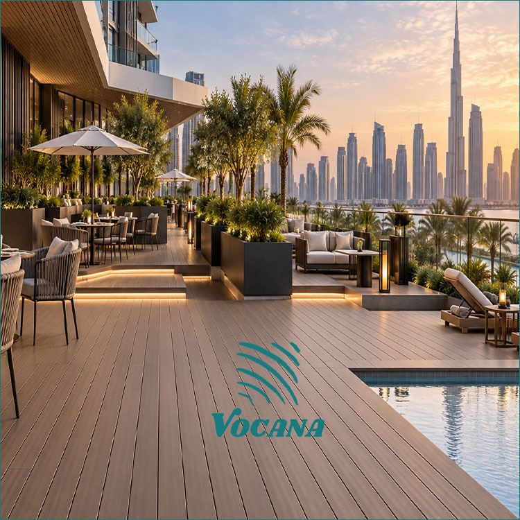 Decking Komposit Komersial UAE|-Decking WPC Bertugas Berat Untuk Projek Trafik-Tinggi