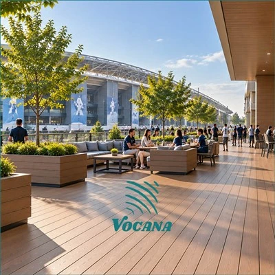 Decking WPC Untuk Zon & Teres Kipas Stadium|Vocana